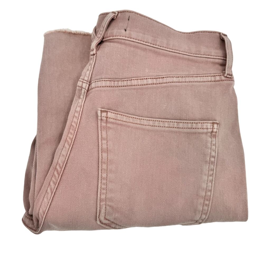 Veronica Beard Jeans Womens 24 Blake Crop Straight High Rise Rosewood Pink